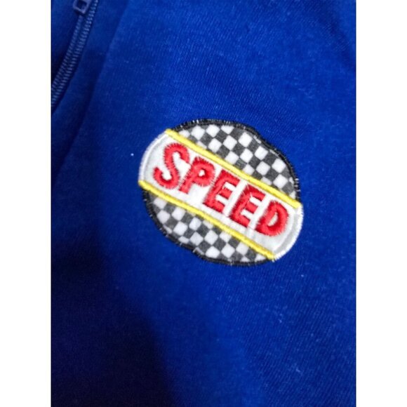 Vintage 80s 90s Speed Hooded Zip UP 18 Months Race Cars - Picture 3 of 12